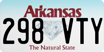 AR license plate 298VTY