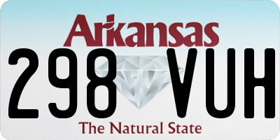 AR license plate 298VUH