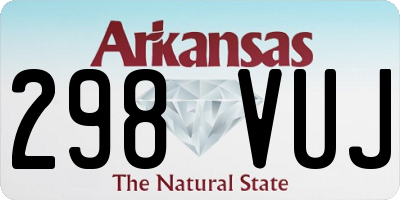 AR license plate 298VUJ