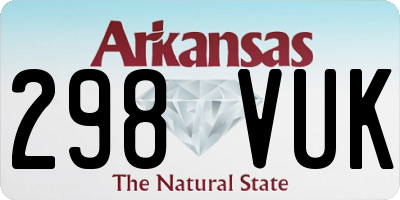 AR license plate 298VUK