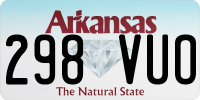 AR license plate 298VUO