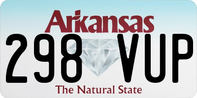 AR license plate 298VUP