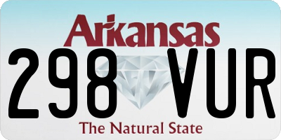 AR license plate 298VUR