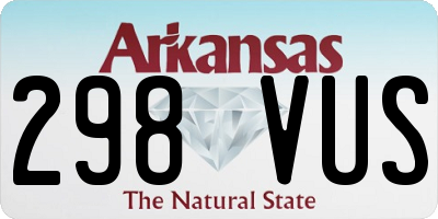 AR license plate 298VUS