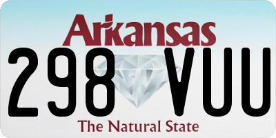 AR license plate 298VUU