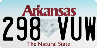 AR license plate 298VUW