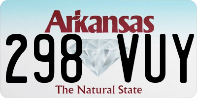 AR license plate 298VUY