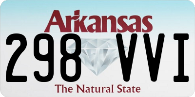 AR license plate 298VVI