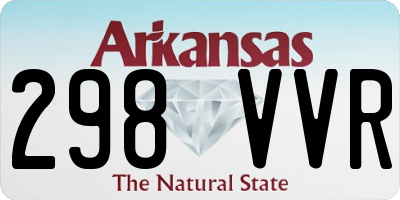 AR license plate 298VVR