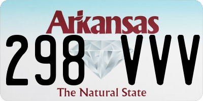 AR license plate 298VVV