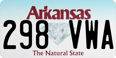 AR license plate 298VWA