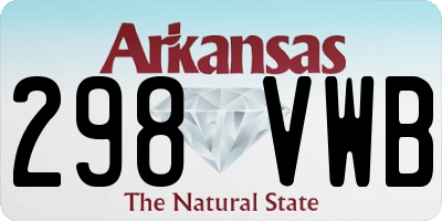 AR license plate 298VWB