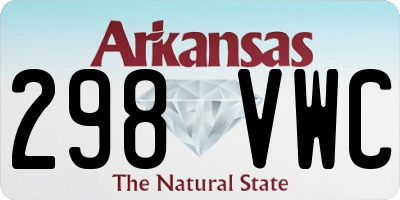 AR license plate 298VWC