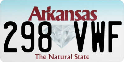 AR license plate 298VWF