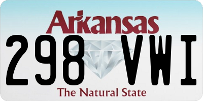 AR license plate 298VWI