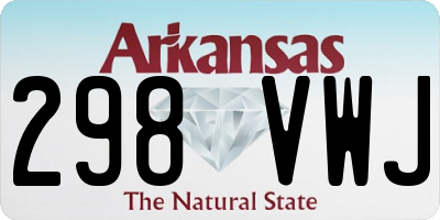 AR license plate 298VWJ