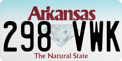 AR license plate 298VWK