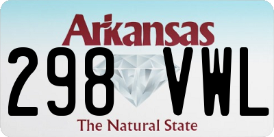 AR license plate 298VWL