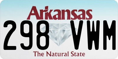 AR license plate 298VWM