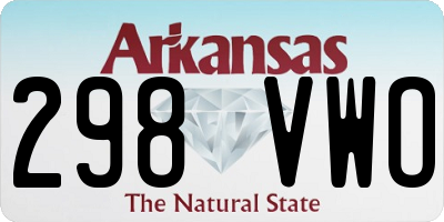 AR license plate 298VWO
