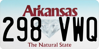 AR license plate 298VWQ