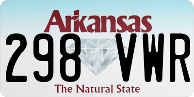 AR license plate 298VWR