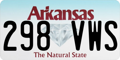 AR license plate 298VWS