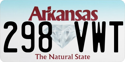 AR license plate 298VWT