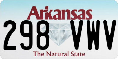 AR license plate 298VWV