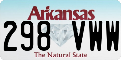 AR license plate 298VWW