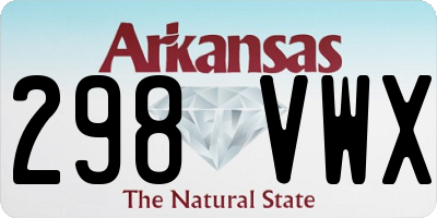 AR license plate 298VWX