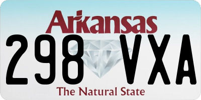 AR license plate 298VXA