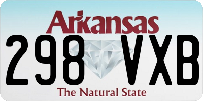 AR license plate 298VXB