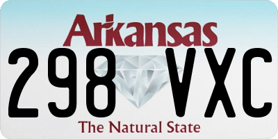 AR license plate 298VXC