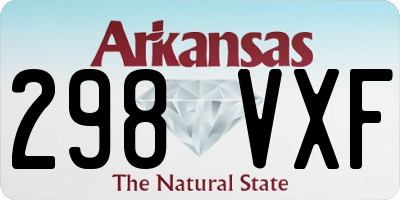 AR license plate 298VXF