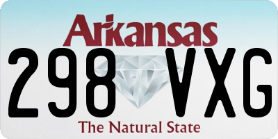 AR license plate 298VXG