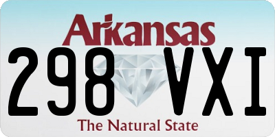 AR license plate 298VXI