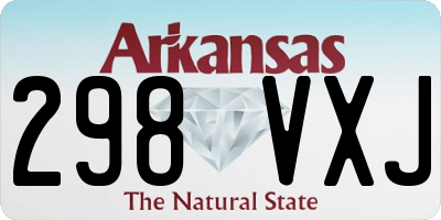 AR license plate 298VXJ