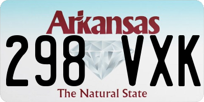 AR license plate 298VXK