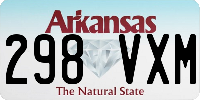 AR license plate 298VXM