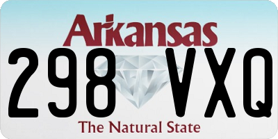 AR license plate 298VXQ