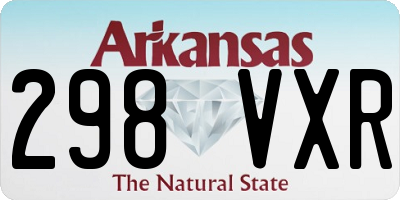 AR license plate 298VXR