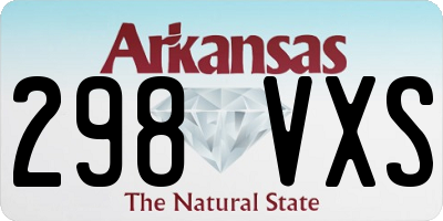 AR license plate 298VXS