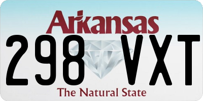 AR license plate 298VXT