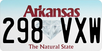 AR license plate 298VXW