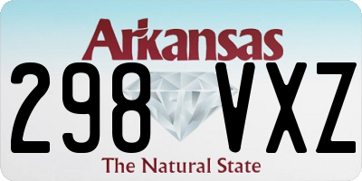 AR license plate 298VXZ