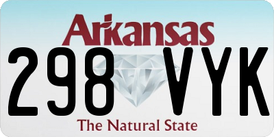 AR license plate 298VYK