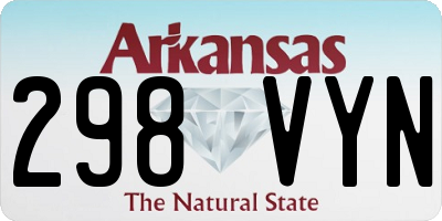 AR license plate 298VYN
