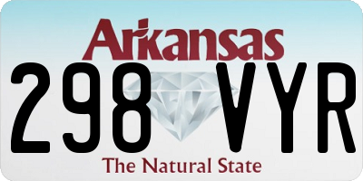 AR license plate 298VYR