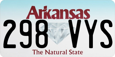 AR license plate 298VYS